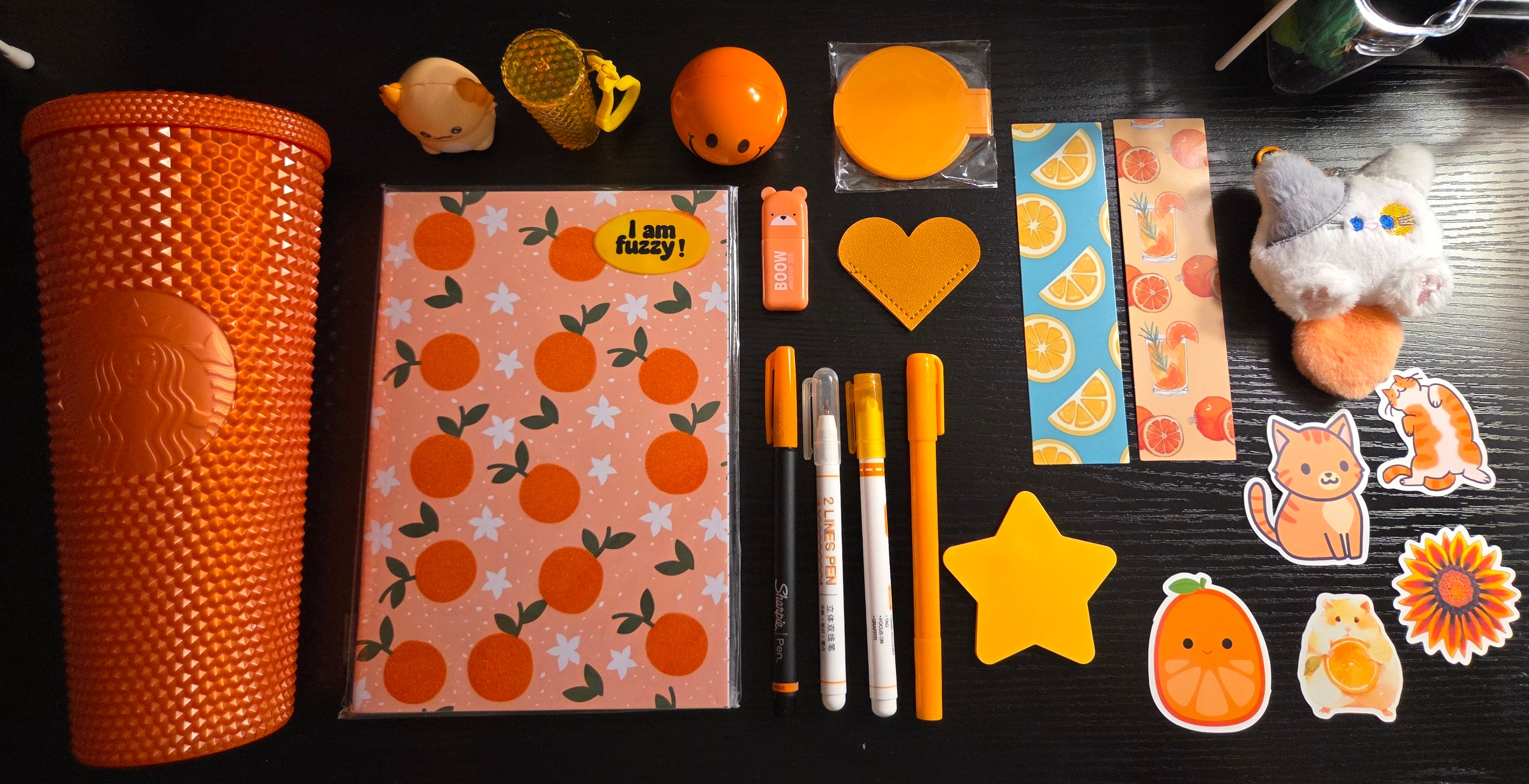 Orange Themed Stationary Set